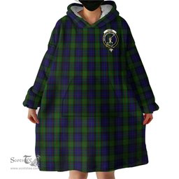 Scottish Gunn Clan Family Crest Tartan Snuggie Hoodie Plaid Wearable Blanket Hoodie