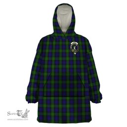 Scottish Gunn Clan Family Crest Tartan Snuggie Hoodie Plaid Wearable Blanket Hoodie