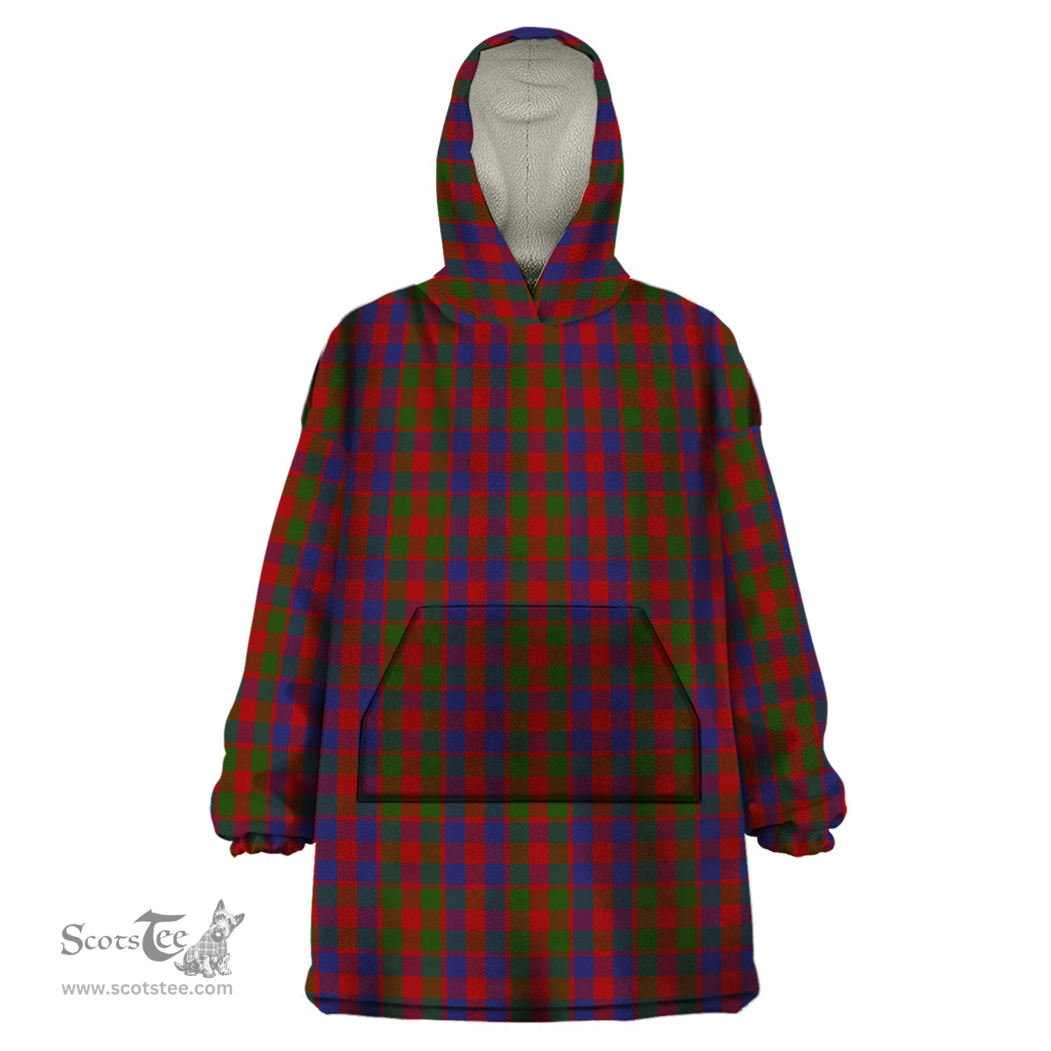 Scottish Gow Clan Tartan Snuggie Hoodie Plaid Wearable Blanket Hoodie