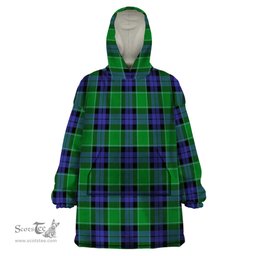 Scottish Haldane Clan Tartan Snuggie Hoodie Plaid Wearable Blanket Hoodie