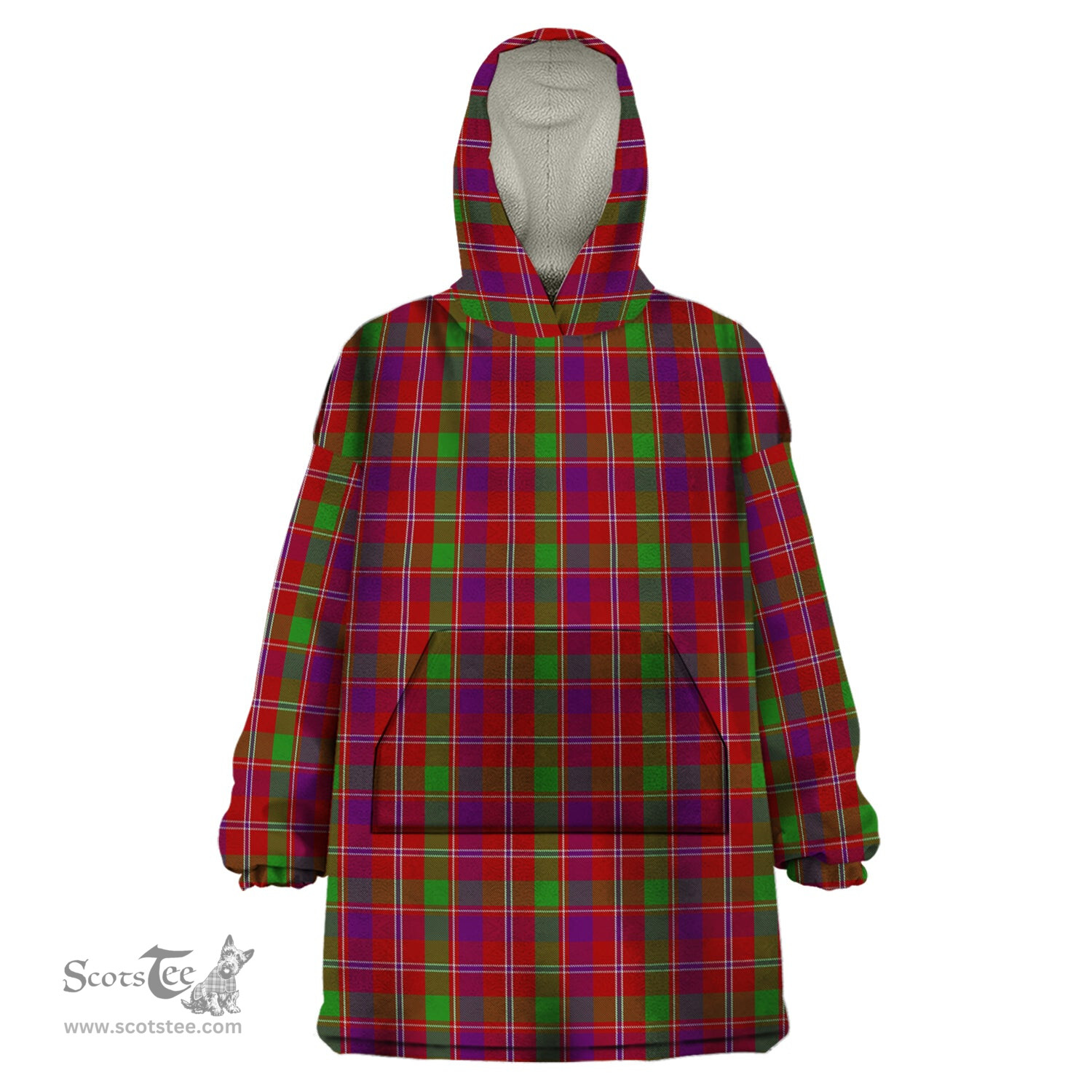 Scottish Glenfinnan Clan Tartan Snuggie Hoodie Plaid Wearable Blanket Hoodie