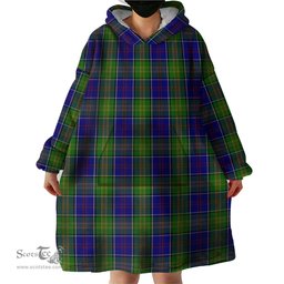 Scottish Greene Clan Tartan Snuggie Hoodie Plaid Wearable Blanket Hoodie