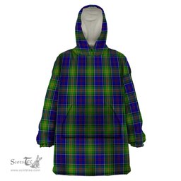 Scottish Greene Clan Tartan Snuggie Hoodie Plaid Wearable Blanket Hoodie