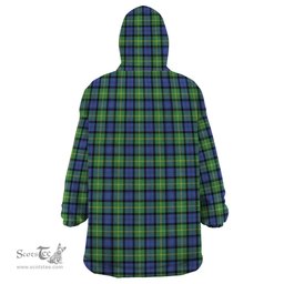Scottish Gordon Old Ancient Clan Tartan Snuggie Hoodie Plaid Wearable Blanket Hoodie