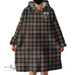 Scottish Gunn Weathered Clan Family Crest Tartan Snuggie Hoodie Plaid Wearable Blanket Hoodie