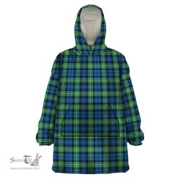 Scottish Gordon Ancient Clan Tartan Snuggie Hoodie Plaid Wearable Blanket Hoodie