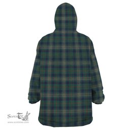 Scottish Kennedy Modern Clan Tartan Snuggie Hoodie Plaid Wearable Blanket Hoodie