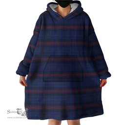 Scottish Hughes of Wales Clan Tartan Snuggie Hoodie Plaid Wearable Blanket Hoodie
