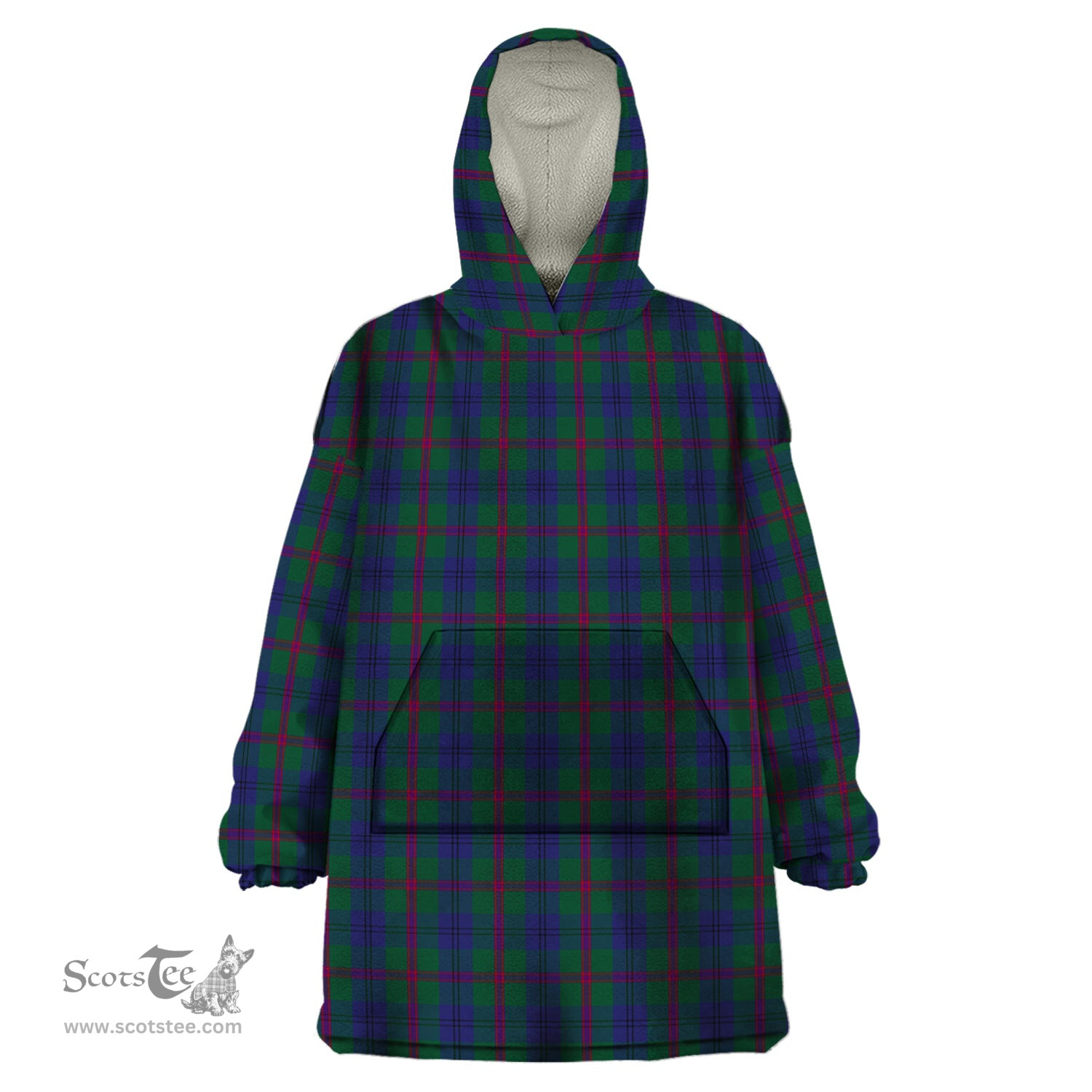 Scottish Laurie Clan Tartan Snuggie Hoodie Plaid Wearable Blanket Hoodie