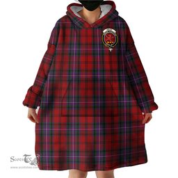 Scottish Kelly of Sleat Red Clan Family Crest Tartan Snuggie Hoodie Plaid Wearable Blanket Hoodie