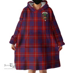 Scottish Hamilton Clan Family Crest Tartan Snuggie Hoodie Plaid Wearable Blanket Hoodie