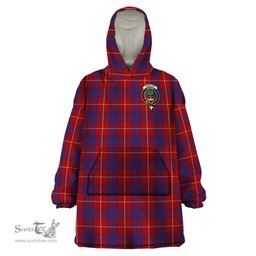 Scottish Hamilton Clan Family Crest Tartan Snuggie Hoodie Plaid Wearable Blanket Hoodie
