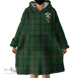 Scottish Kennedy Clan Family Crest Tartan Snuggie Hoodie Plaid Wearable Blanket Hoodie