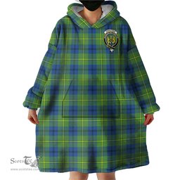 Scottish Johnstone Ancient Clan Family Crest Tartan Snuggie Hoodie Plaid Wearable Blanket Hoodie