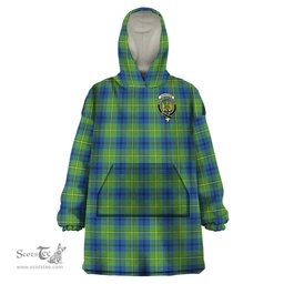 Scottish Johnstone Ancient Clan Family Crest Tartan Snuggie Hoodie Plaid Wearable Blanket Hoodie