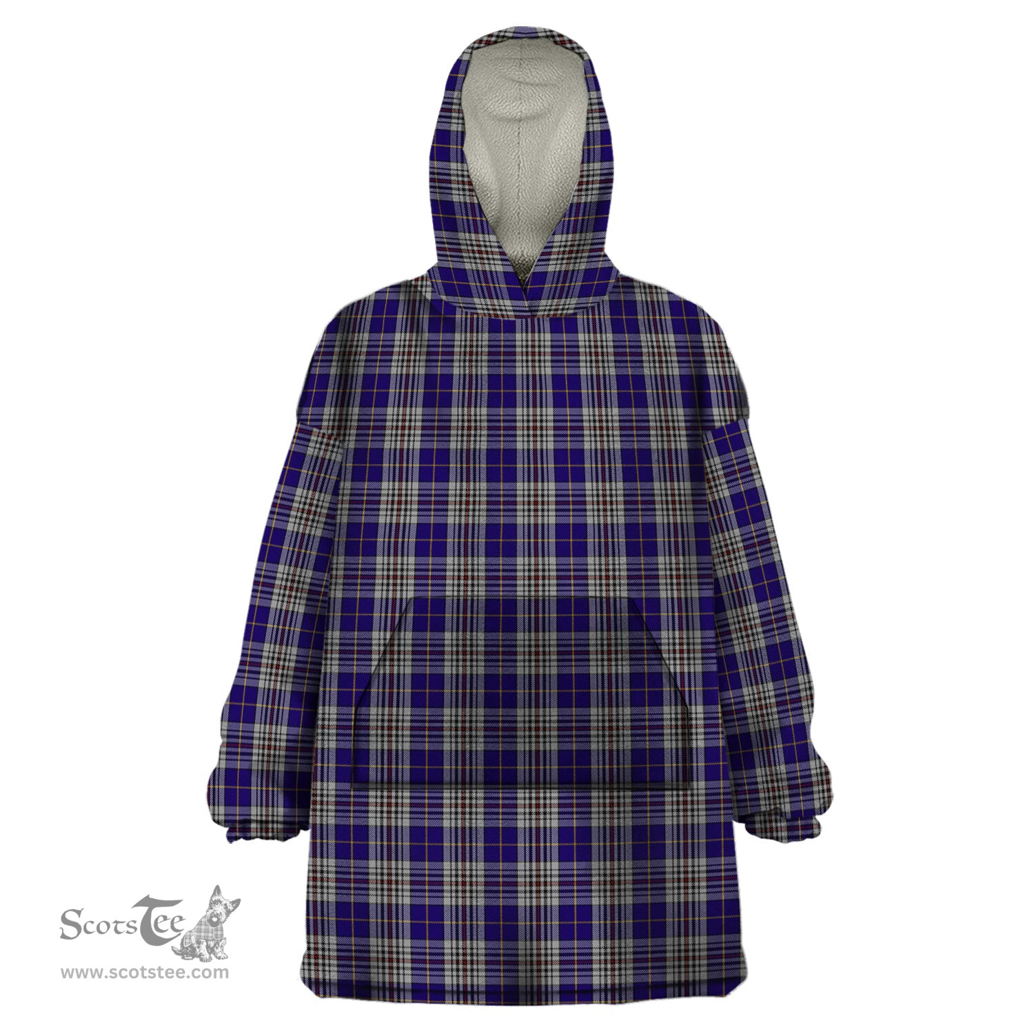 Scottish Hanna of Stirlingshire Clan Tartan Snuggie Hoodie Plaid Wearable Blanket Hoodie