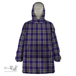 Scottish Hanna of Stirlingshire Clan Tartan Snuggie Hoodie Plaid Wearable Blanket Hoodie