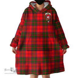 Scottish Heron Clan Family Crest Tartan Snuggie Hoodie Plaid Wearable Blanket Hoodie