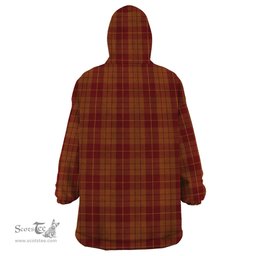 Scottish Hamilton Red Clan Family Crest Tartan Snuggie Hoodie Plaid Wearable Blanket Hoodie