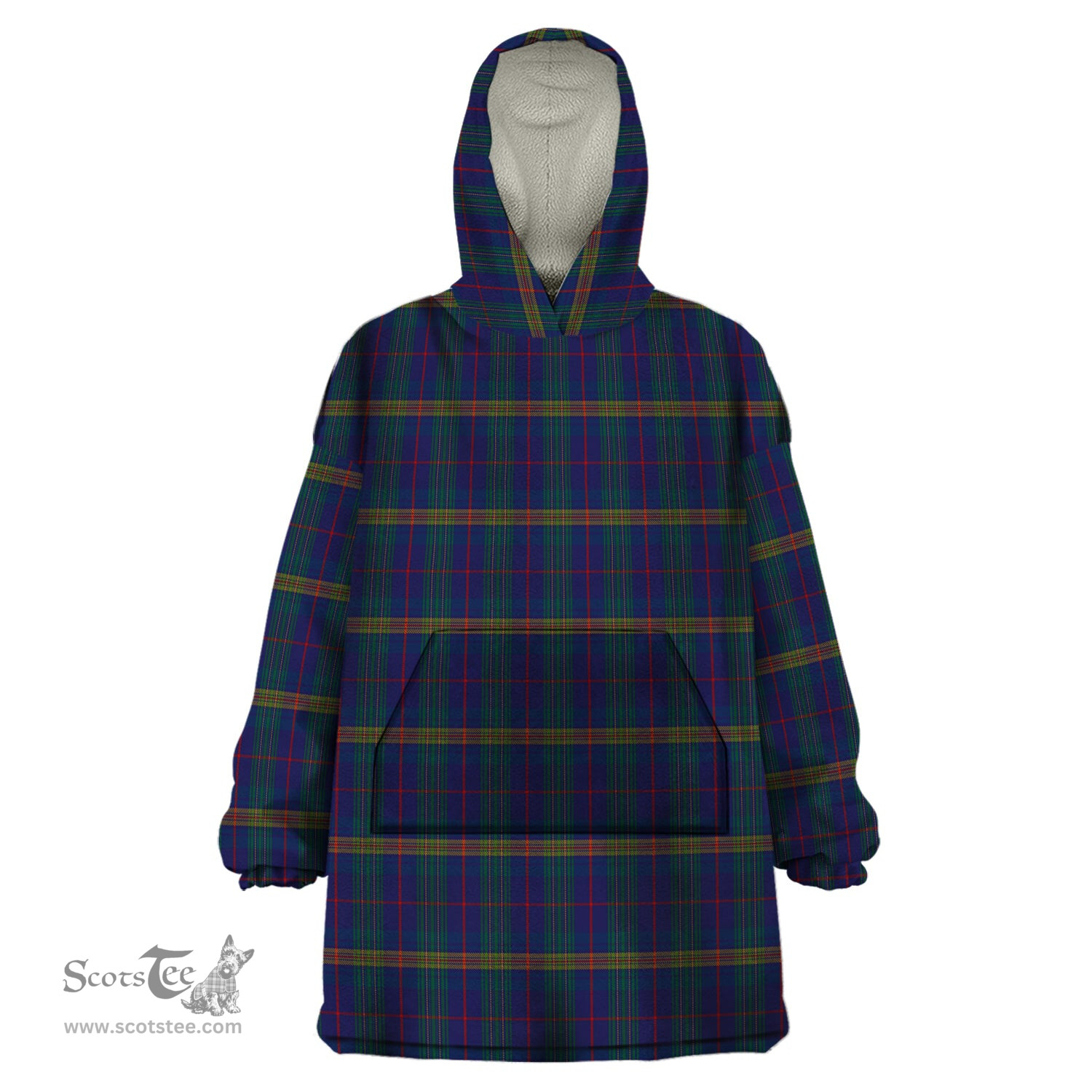 Scottish Jenkins of Wales Clan Tartan Snuggie Hoodie Plaid Wearable Blanket Hoodie