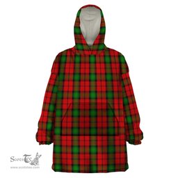 Scottish Kerr Clan Tartan Snuggie Hoodie Plaid Wearable Blanket Hoodie