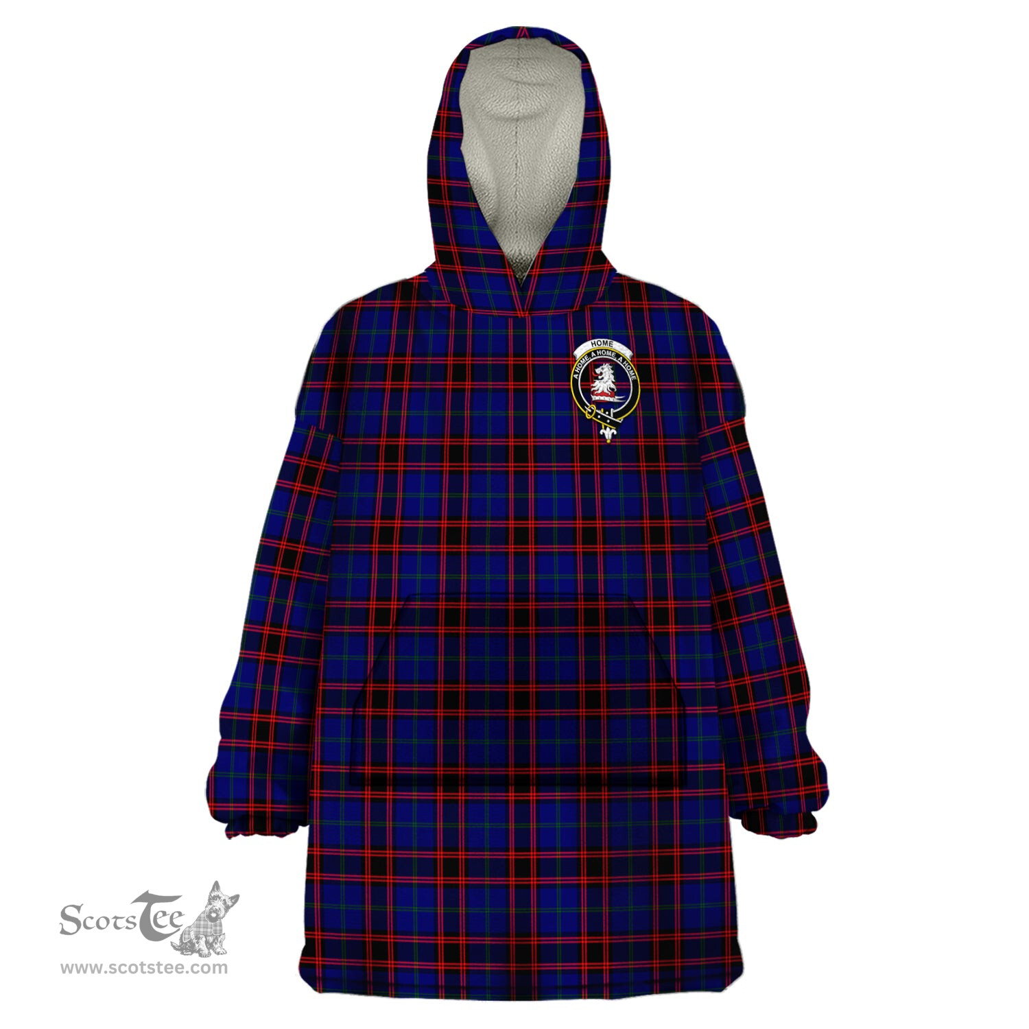 Scottish Home Modern Clan Family Crest Tartan Snuggie Hoodie Plaid Wearable Blanket Hoodie