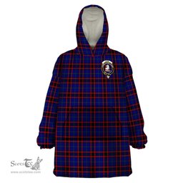 Scottish Home Modern Clan Family Crest Tartan Snuggie Hoodie Plaid Wearable Blanket Hoodie