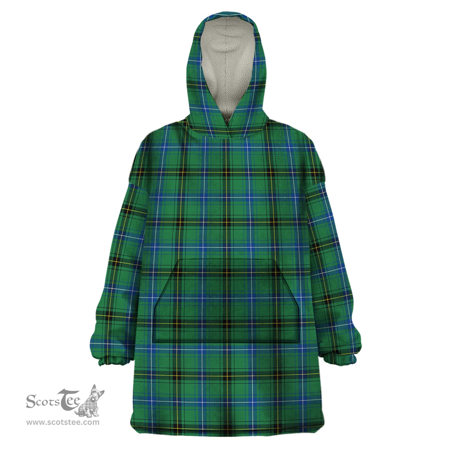 Scottish Henderson Ancient Clan Tartan Snuggie Hoodie Plaid Wearable Blanket Hoodie