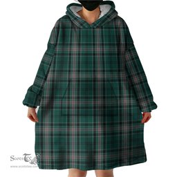 Scottish Kelly of Sleat Hunting Clan Tartan Snuggie Hoodie Plaid Wearable Blanket Hoodie