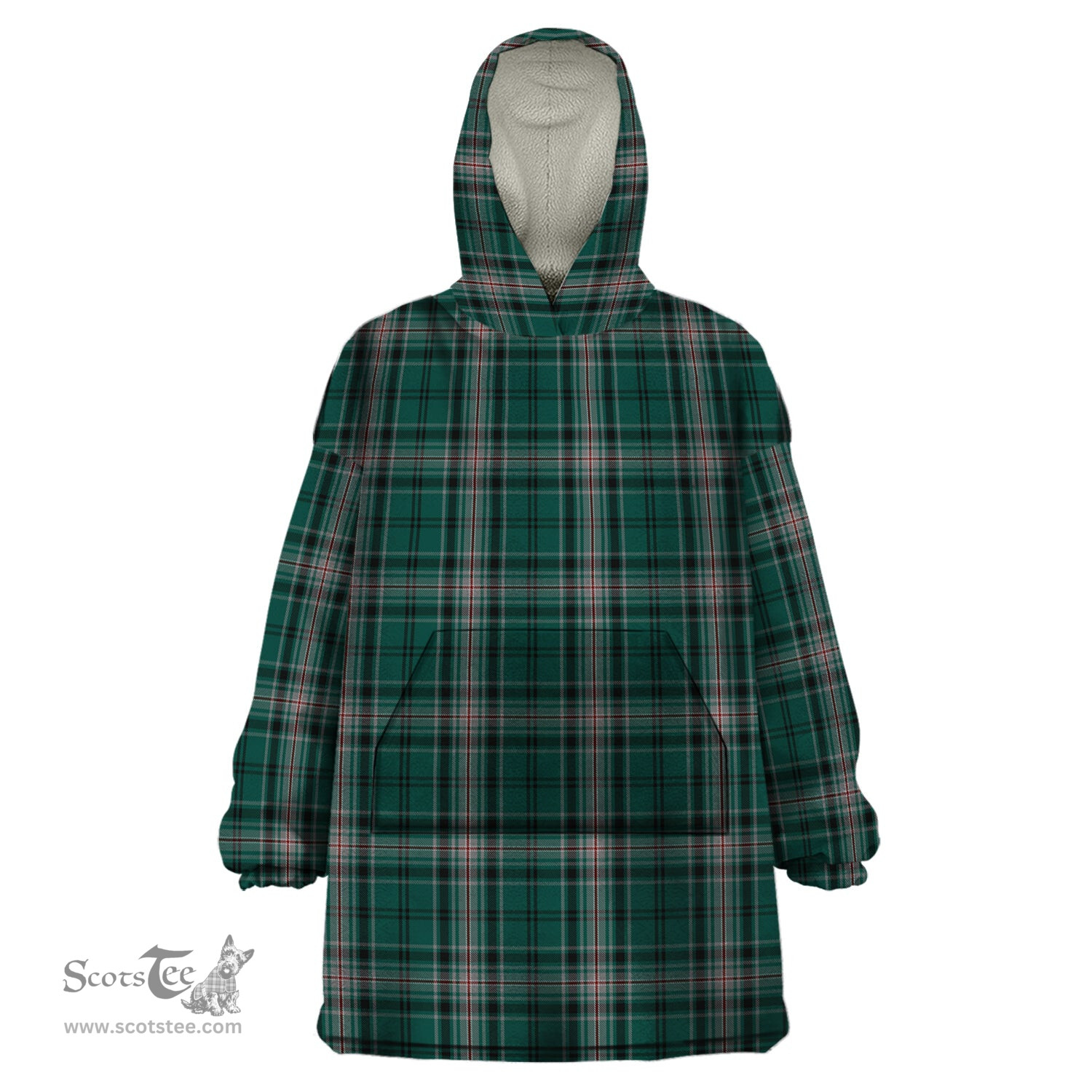 Scottish Kelly of Sleat Hunting Clan Tartan Snuggie Hoodie Plaid Wearable Blanket Hoodie
