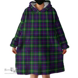 Scottish Inglis Modern Clan Tartan Snuggie Hoodie Plaid Wearable Blanket Hoodie