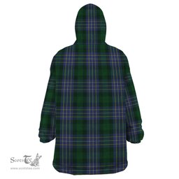 Scottish Hughes Clan Tartan Snuggie Hoodie Plaid Wearable Blanket Hoodie