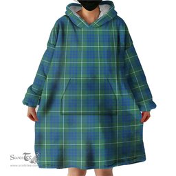 Scottish Hamilton Hunting Ancient Clan Tartan Snuggie Hoodie Plaid Wearable Blanket Hoodie