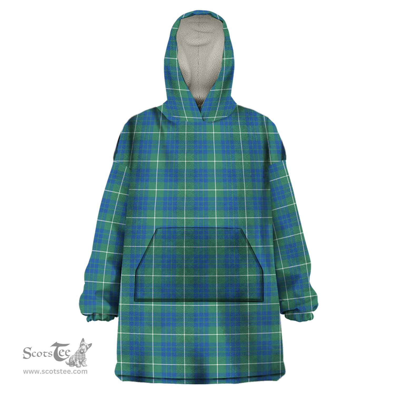 Scottish Hamilton Hunting Ancient Clan Tartan Snuggie Hoodie Plaid Wearable Blanket Hoodie