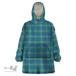 Scottish Hamilton Hunting Ancient Clan Tartan Snuggie Hoodie Plaid Wearable Blanket Hoodie