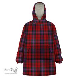 Scottish Kelly of Sleat Red Clan Tartan Snuggie Hoodie Plaid Wearable Blanket Hoodie