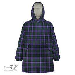 Scottish Hunter Modern Clan Tartan Snuggie Hoodie Plaid Wearable Blanket Hoodie