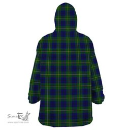 Scottish Johnston Modern Clan Family Crest Tartan Snuggie Hoodie Plaid Wearable Blanket Hoodie