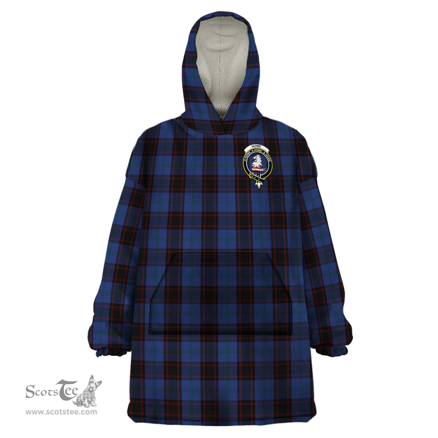 Scottish Home (Hume) Clan Family Crest Tartan Snuggie Hoodie Plaid Wearable Blanket Hoodie