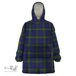 Scottish Joss Clan Tartan Snuggie Hoodie Plaid Wearable Blanket Hoodie