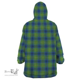 Scottish Johnston Ancient Clan Family Crest Tartan Snuggie Hoodie Plaid Wearable Blanket Hoodie