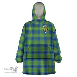Scottish Johnston Ancient Clan Family Crest Tartan Snuggie Hoodie Plaid Wearable Blanket Hoodie