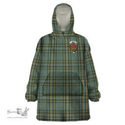 Scottish Kelly Dress Clan Family Crest Tartan Snuggie Hoodie Plaid Wearable Blanket Hoodie