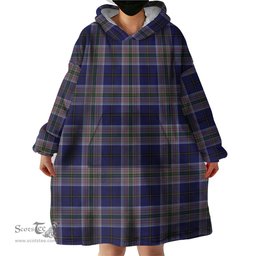 Scottish Heston Clan Tartan Snuggie Hoodie Plaid Wearable Blanket Hoodie