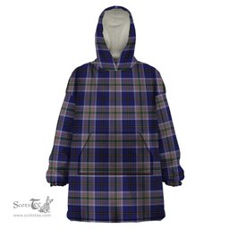 Scottish Heston Clan Tartan Snuggie Hoodie Plaid Wearable Blanket Hoodie