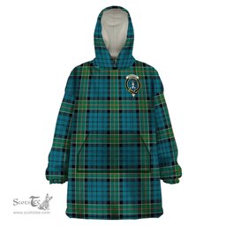 Scottish Kirkpatrick Clan Family Crest Tartan Snuggie Hoodie Plaid Wearable Blanket Hoodie