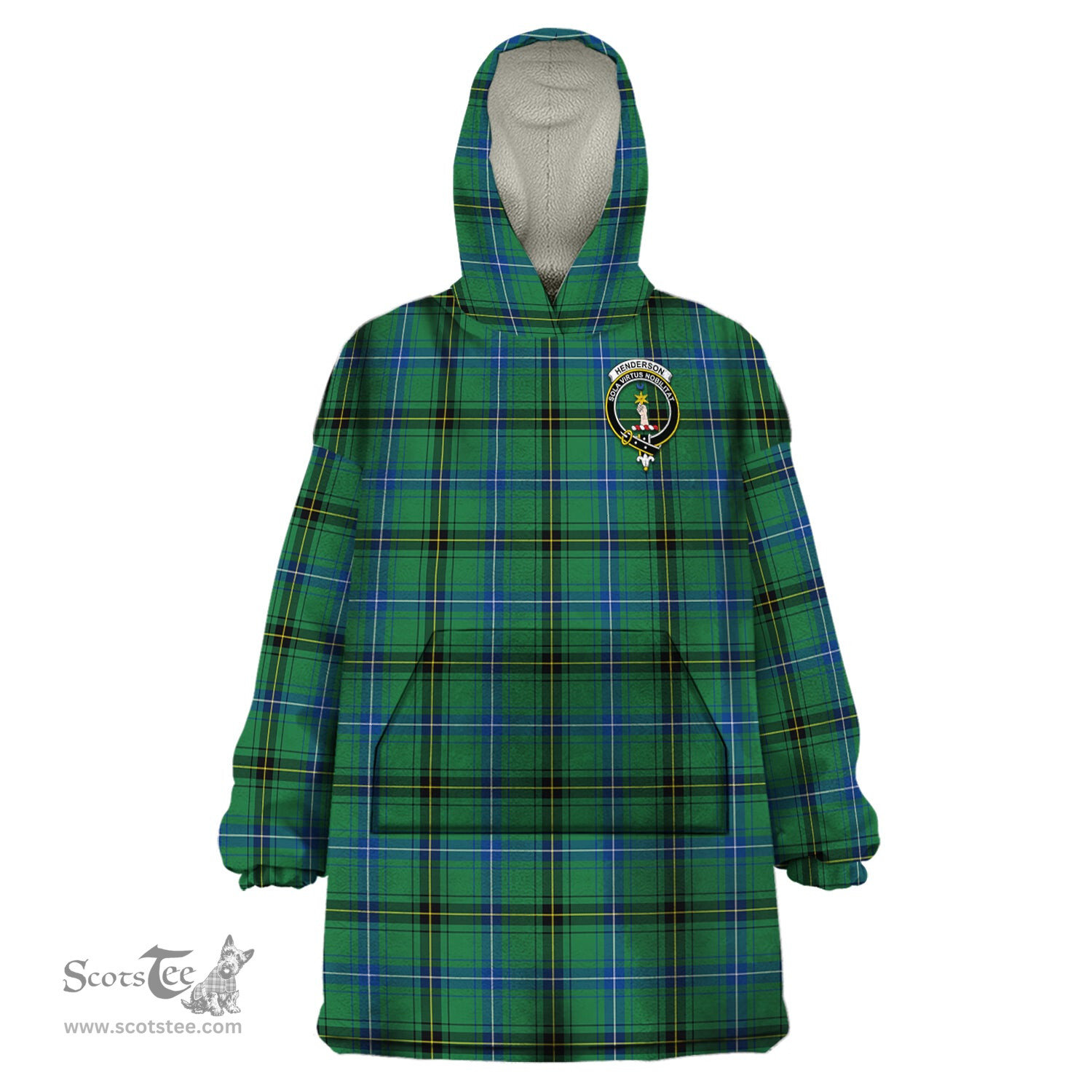 Scottish Henderson Ancient Clan Family Crest Tartan Snuggie Hoodie Plaid Wearable Blanket Hoodie