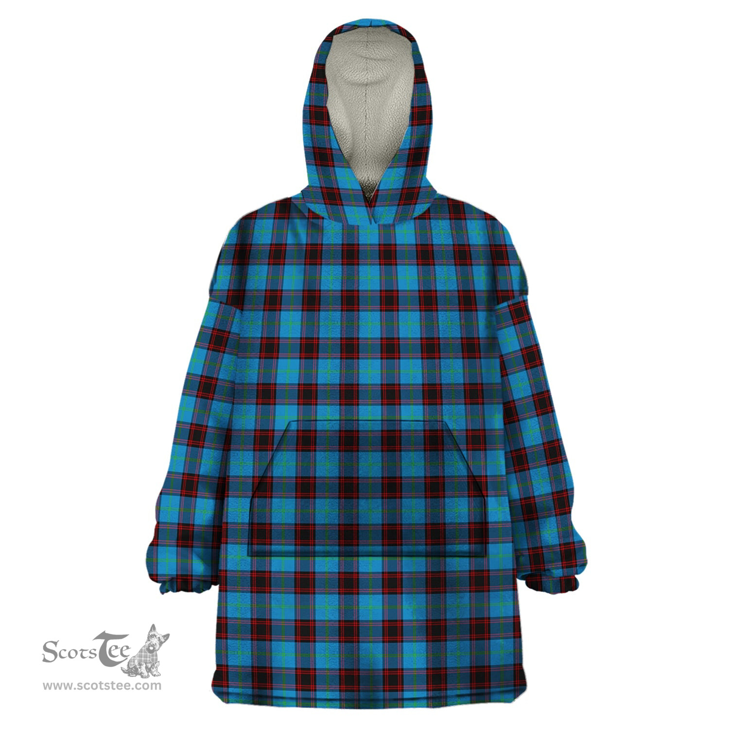 Scottish Home Ancient Clan Tartan Snuggie Hoodie Plaid Wearable Blanket Hoodie