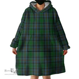 Scottish Hope Vere Clan Tartan Snuggie Hoodie Plaid Wearable Blanket Hoodie