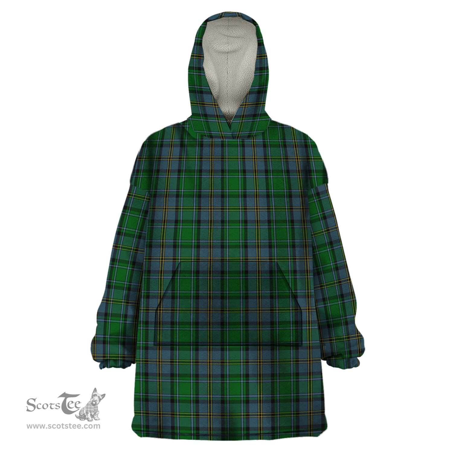 Scottish Hope Vere Clan Tartan Snuggie Hoodie Plaid Wearable Blanket Hoodie